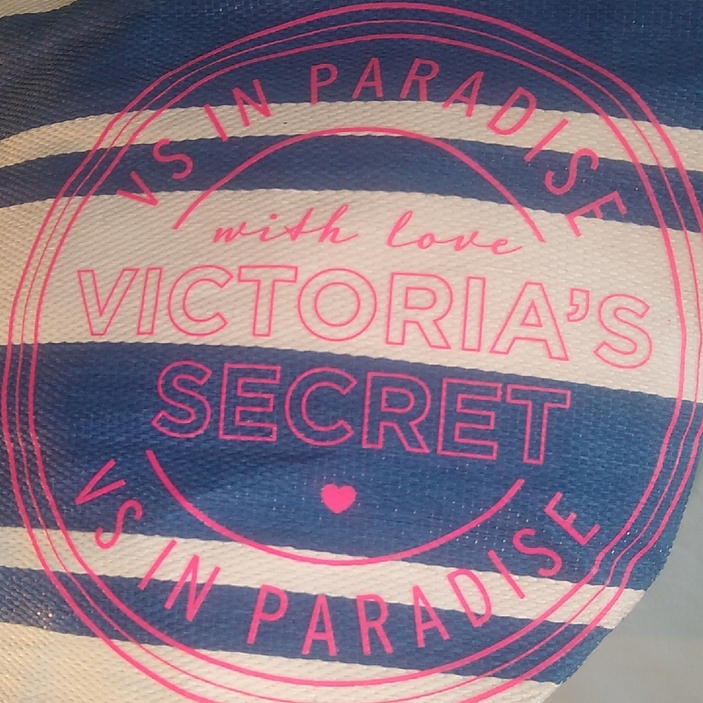 Victoria's Secret Nautical Blue and Cream Tote